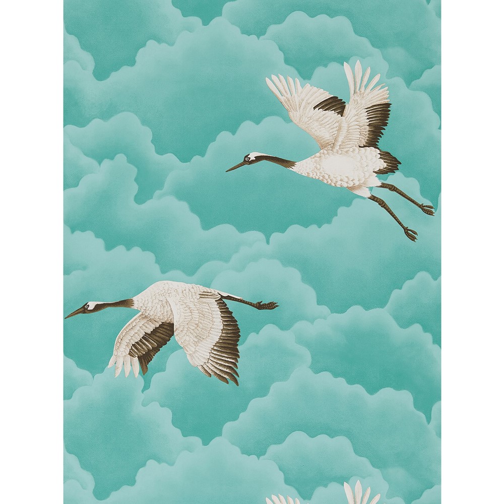 Cranes in Flight Wallpaper 111234 by Harlequin in Marine Blue